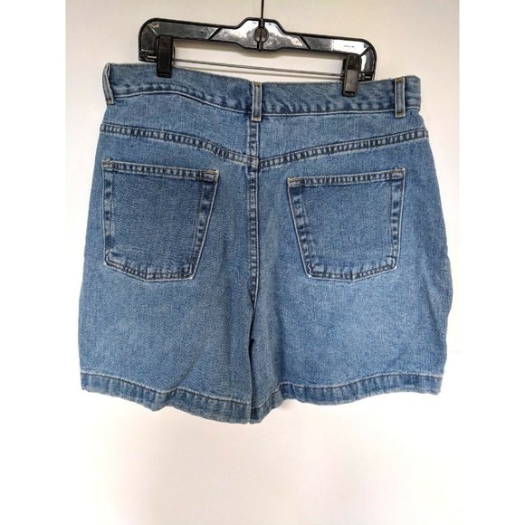 Crossroads Women's High Waist Blue Denim Jean Shorts 12 - Picture 4 of 4